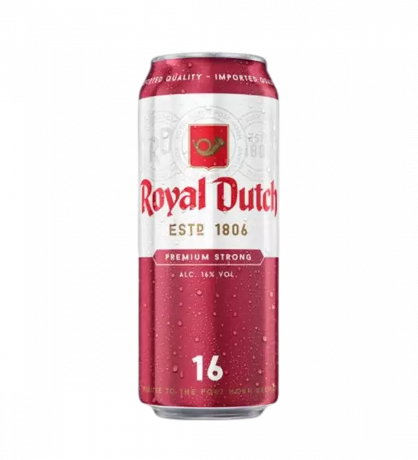 Royal Dutch 16% lager beer can